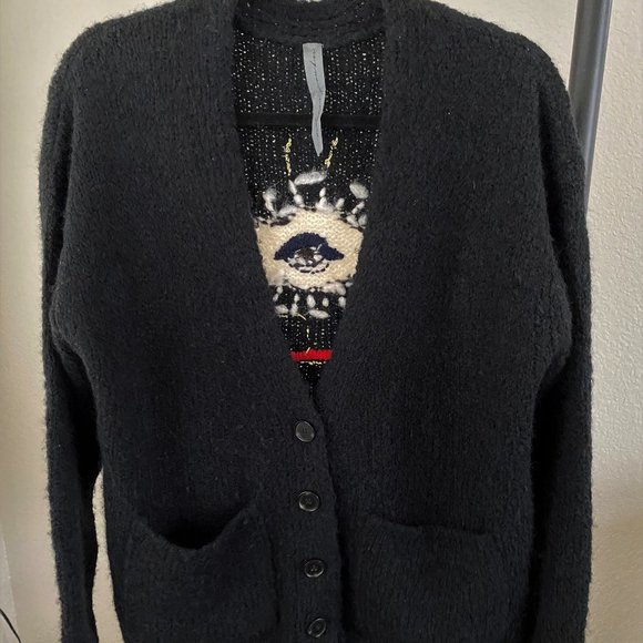 RAQUEL ALLEGRA LOVE EYE EMBROIDERED CARDIGAN  ) or XS - Picture 2 of 12
